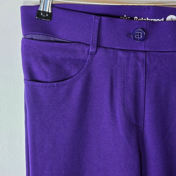 Betabrand Women's Purple Stretch 7 Pocket Yoga Pant, Aubergine, SP - Picture 4 of 8